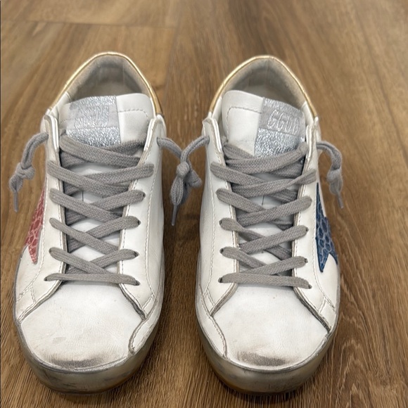 Golden Goose White and Pink Star Sneakers - Picture 6 of 7